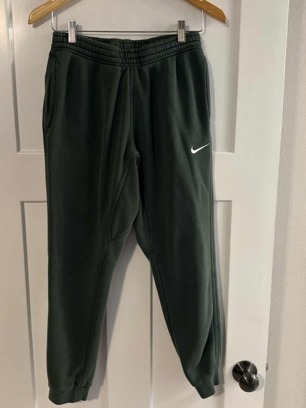 Nike Men Dark Green Fleece Jogger Pants